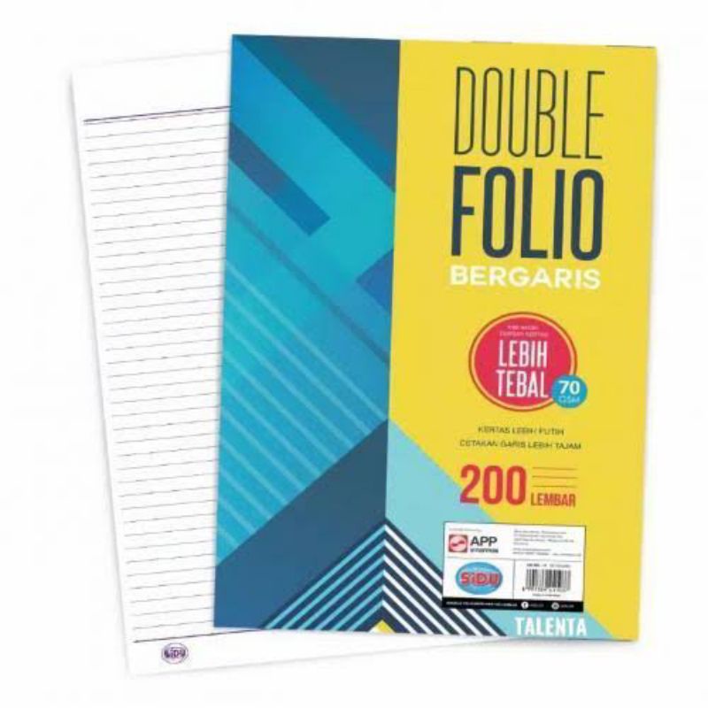 

Kertas Double Folio Bergaris SIDU 70gr isi 10lbr