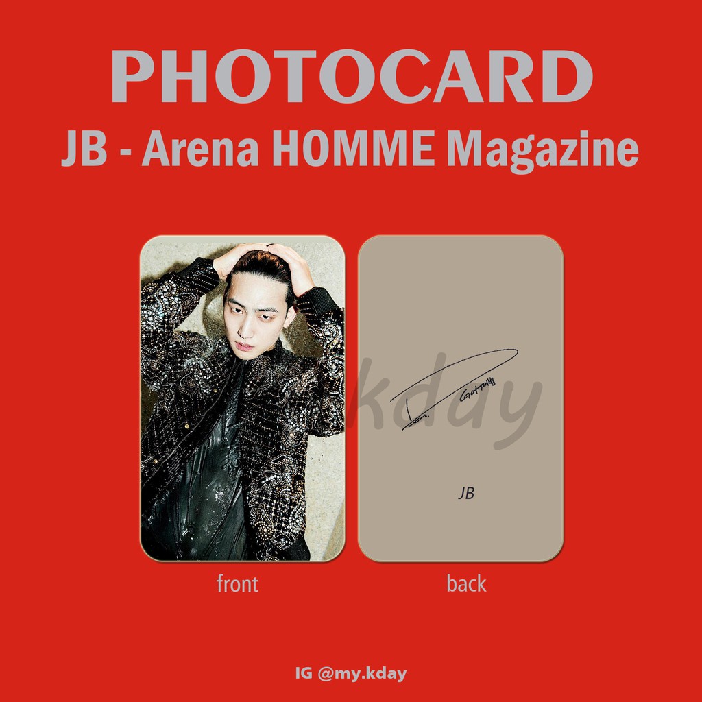 PC-0497, Unofficial Photocard JB GOT7 ARENA HOMME+ Magazine 2 sisi