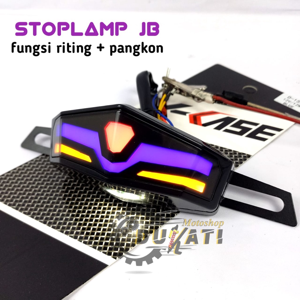 Lampu Stop LED JB Fungsi Riting Lampu Belakang RX King Plus Breket Universal Xcase