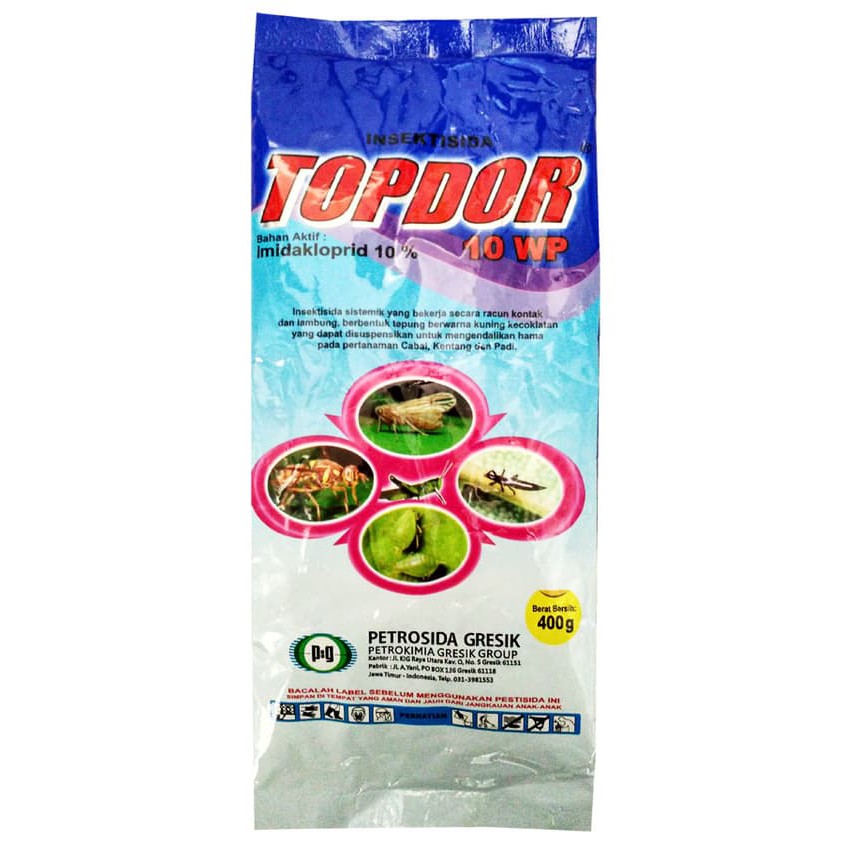 Obat Pertanian Pembunuh Serangga Insektisida TOPDOR 10 WP [400gr]