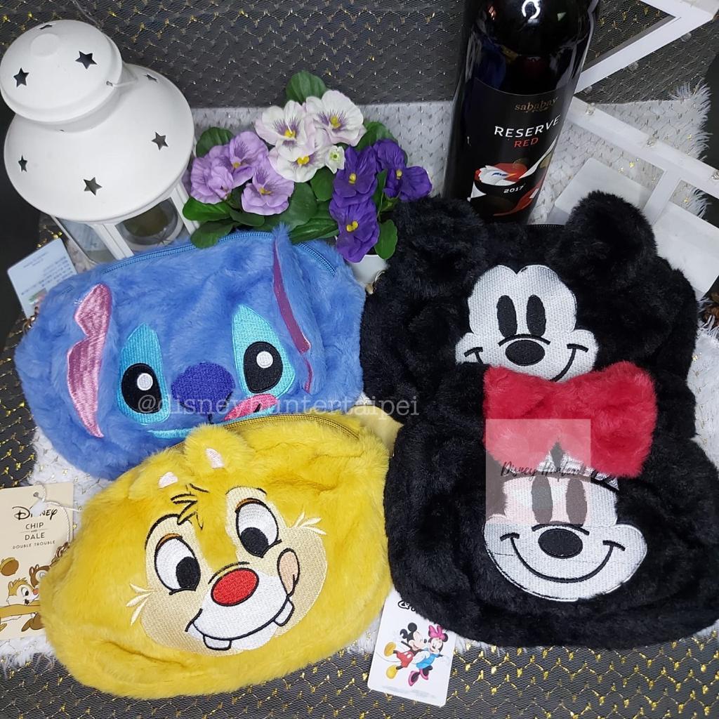 Pouch bulu QQ Disney Skyblue - Mickey, Minnie, Stitch ChipDale