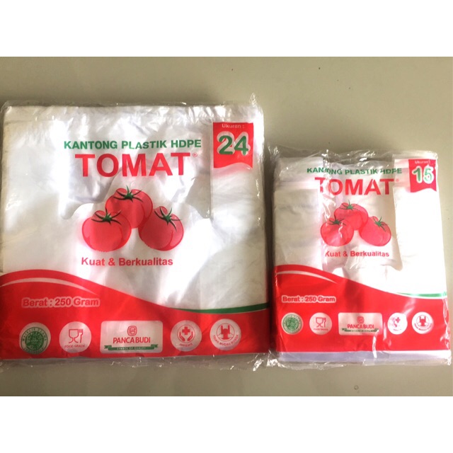 Kantong plastik HDPE Bening Kecil Tanggung Kresek Tentengan