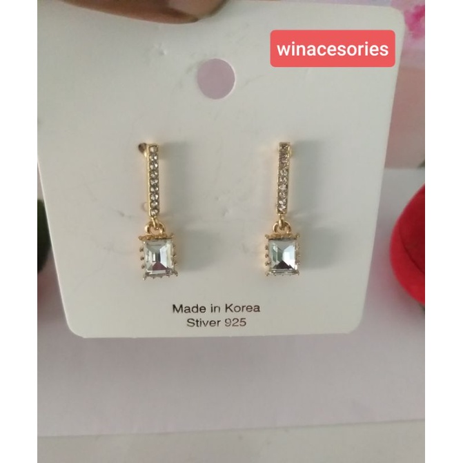 Anting titanium, Lapis silver hias diamond