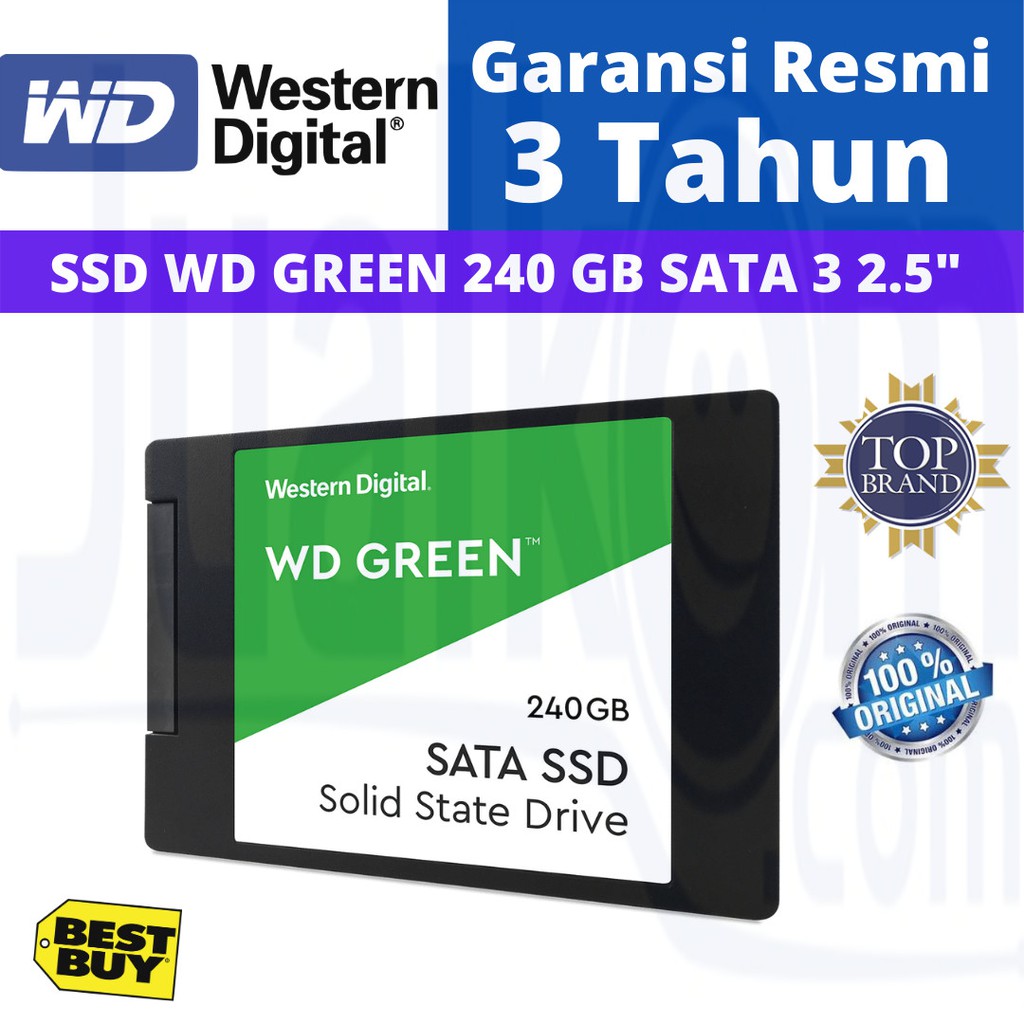 SSD WD Green 240GB SATA III 2.5&quot; Resmi