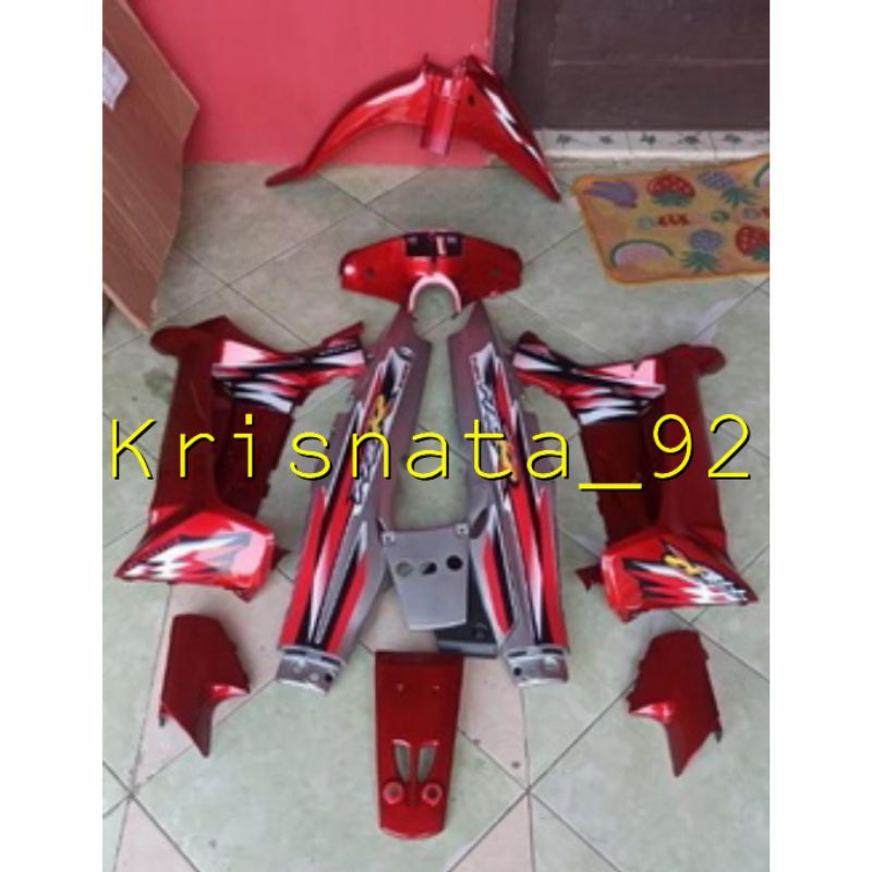 Cover full bodi set fiz r merah silver milenium / bodi set halus fiz r merah silver milenium