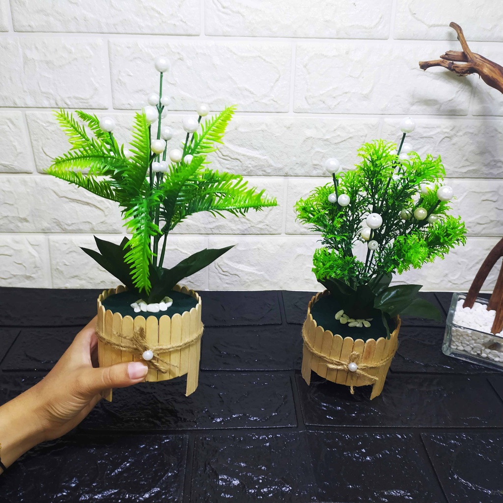 Pajangan HUTAN MUTIARA Pot Stick - Pajangan Imitasi Dekorasi Cantik