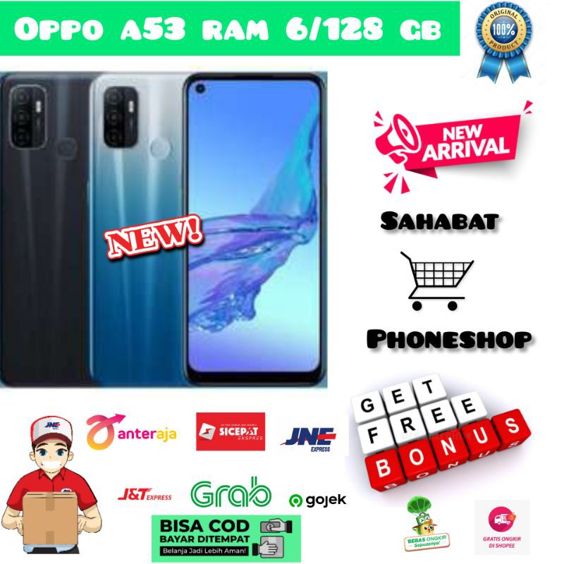 OPPO A53 RAM 6/128 GB GARANSI RESMI