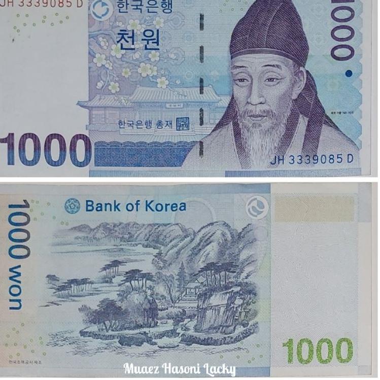 TERBARU Koleksi Won Korea Selatan Pecahan 10000 5000 Dan 1000 Original 2380 テ