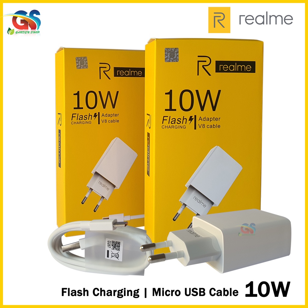 ORIGINAL Charger Realme Original 100% Micro USB Fast 10W Support  realme 1 2 3 5 Pro C1 C1 U1 U2 dll