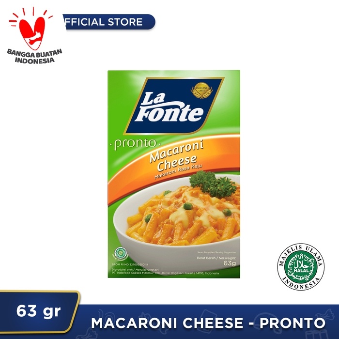 

pasta-aneka- 1 pc - la fonte macaroni keju 63gr -aneka-pasta.