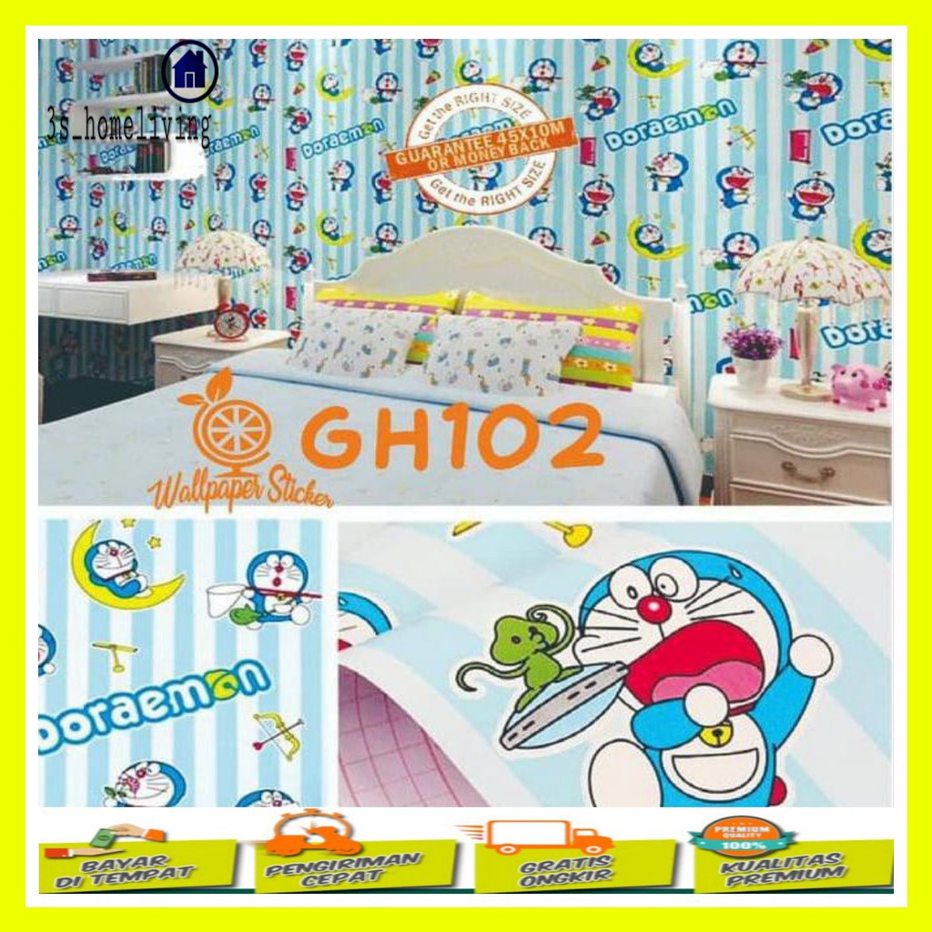 Wallpaper Dinding Salur Doraemon Wall Stiker Wallpaper Doraemon
