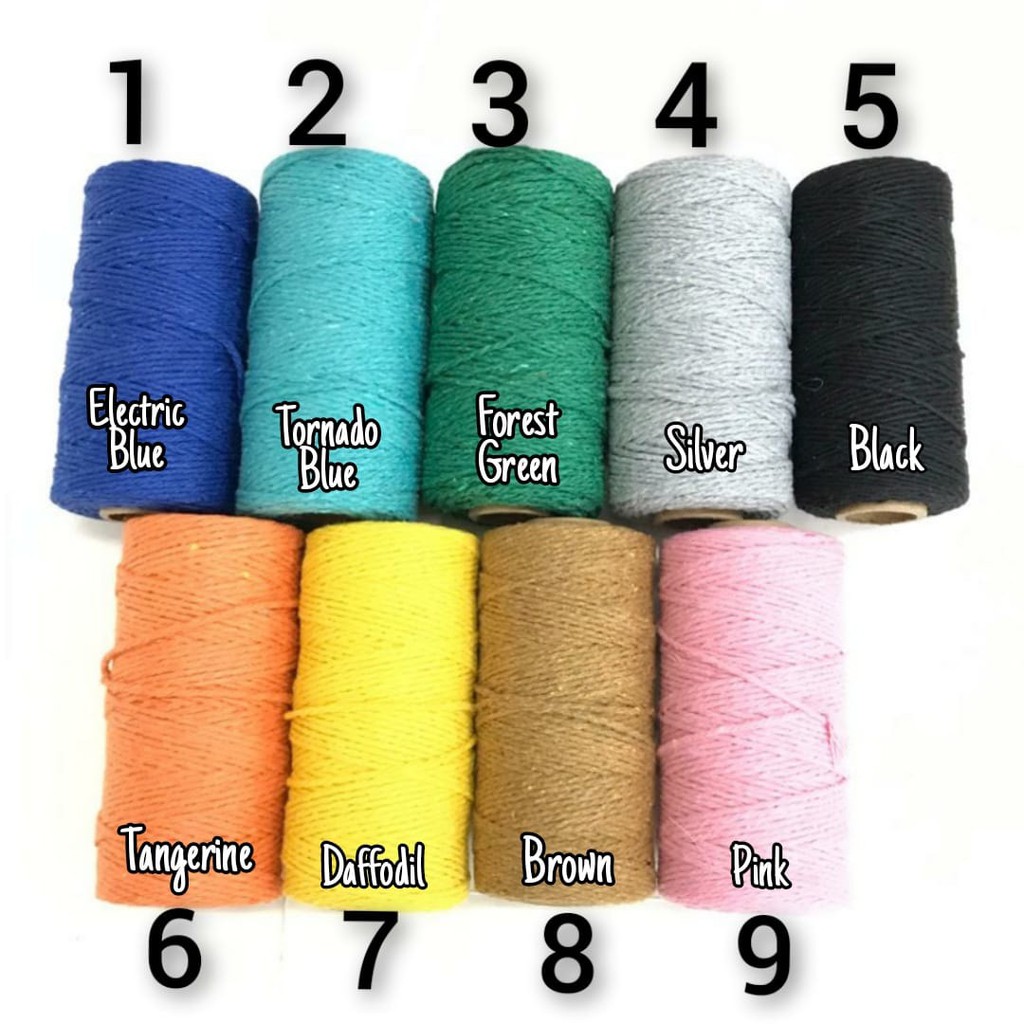 1 BUAH - 2MM TALI KATUN | BAKERS TWINE SATU WARNA