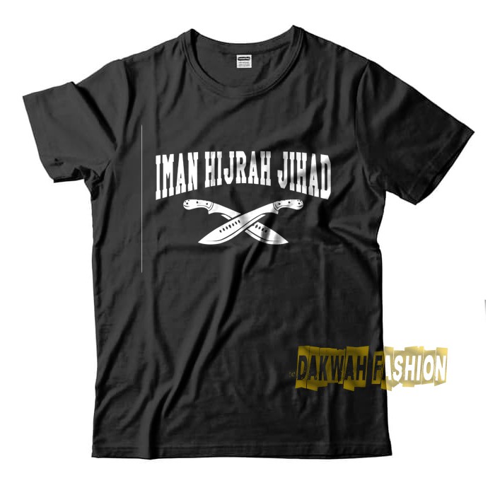 KAOS BAJU DAKWAH MUSLIM IMAN HIJRAH JIHAD V2 KAOS DAKWAH ISLAMI
