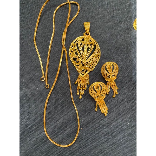 Kalung wanita berlapis Emas perak liotin /kalung Dubai set Emas/Aksesoris wanitabb 68-5