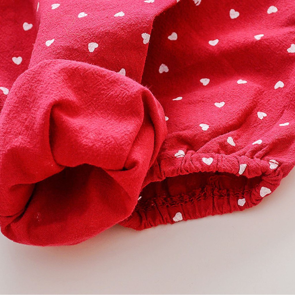 [Brandedbaby] DRESS ANAK PEREMPUAN IMPORT POLKADOT LOVE MERAH PINK KUNING LENGAN PANJANG