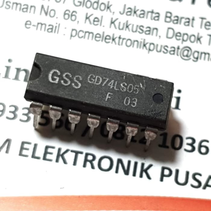 New IC TTL 7405 GD 74LS05 tulisan putih