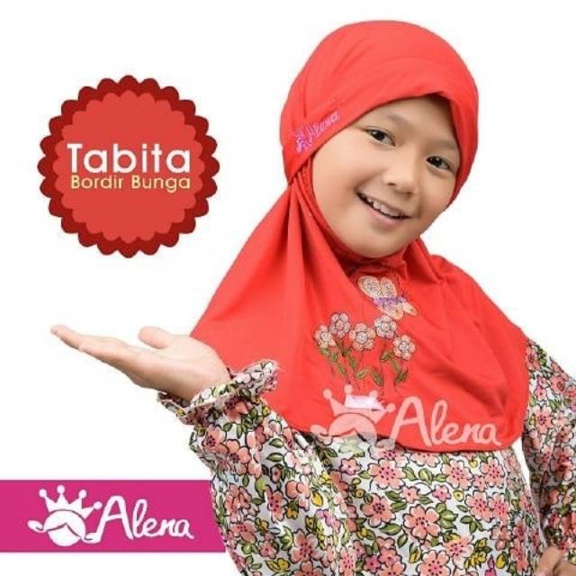 JILBAB TABITA BORDIR BUNGA ORI ALENA