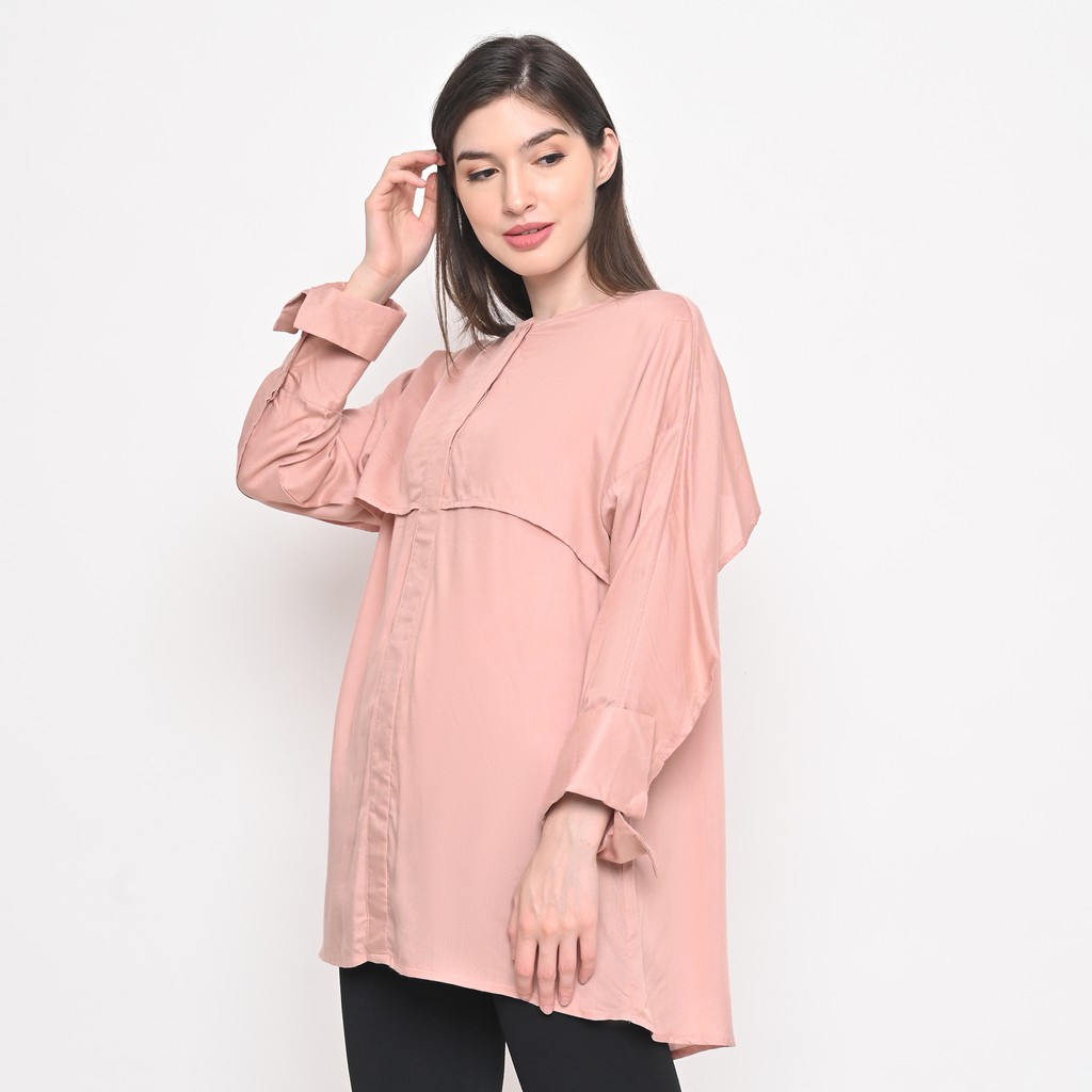 

MONOMOM Stella Top- Baju Menyusui Navy Nursing Wear Stylish Premium