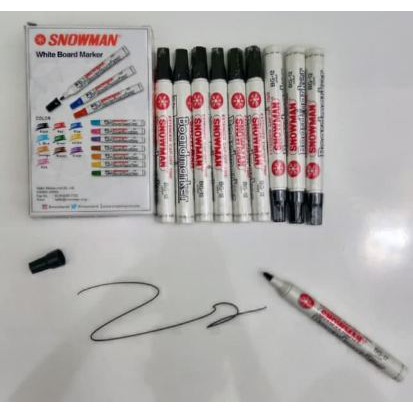 

[ATK] - Spidol Snowman White Board Marker Warna Hitam