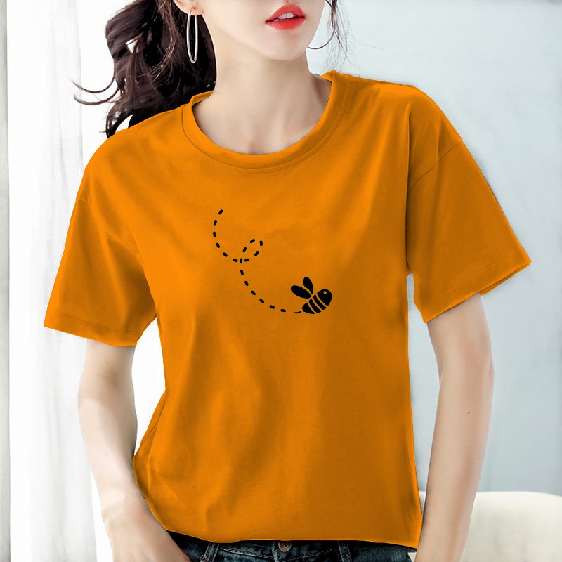 Kaos Wanita Lebah / Atasan Baju kaos Wanita Dewasa Tumblr Tee 88210