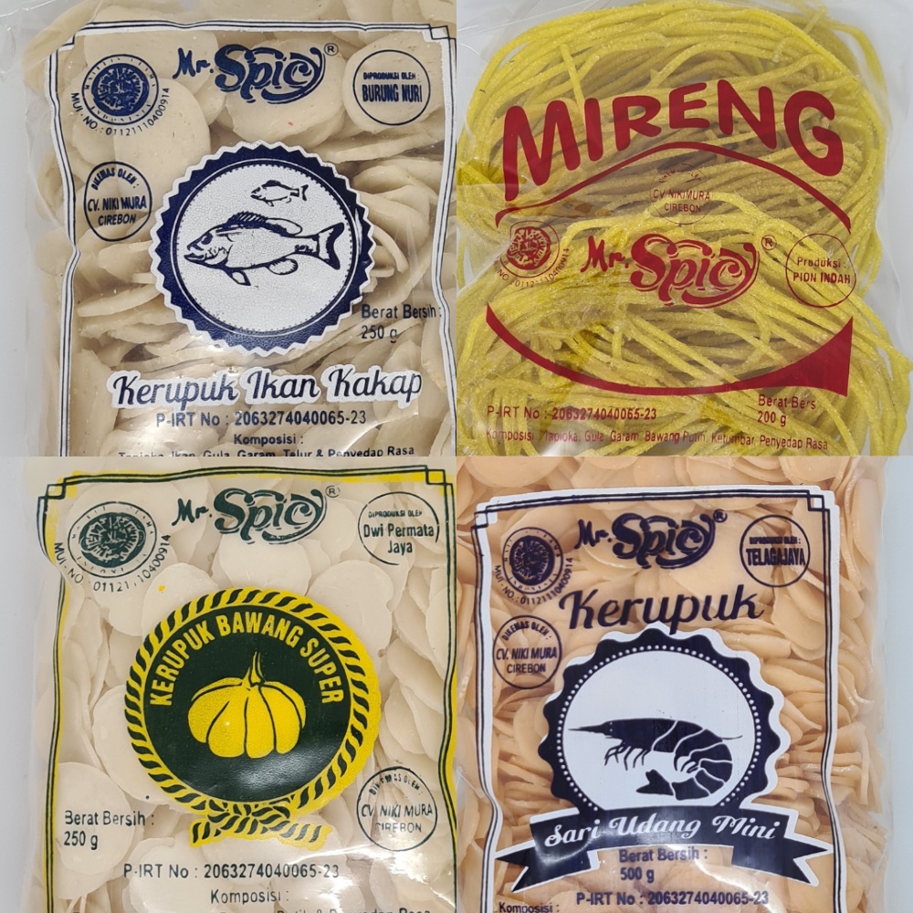 Kerupuk Enak Renyah dan Gurih / Kerupuk Halal Siap Santap Tinggal Goreng / Kerupuk Mr.Spicy Kerupuk Renyah