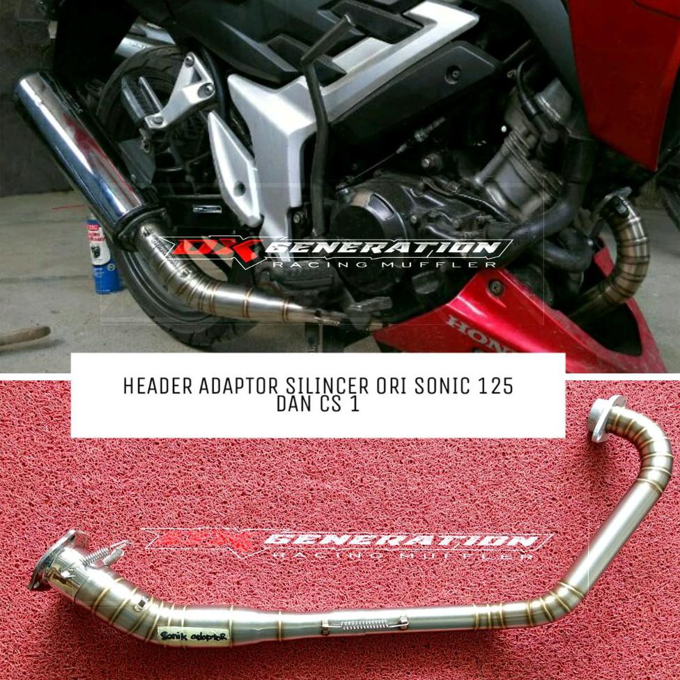 Header Knalpot Racing Cs 1 atau Honda sonic 125 Plus sambungan silincer ori