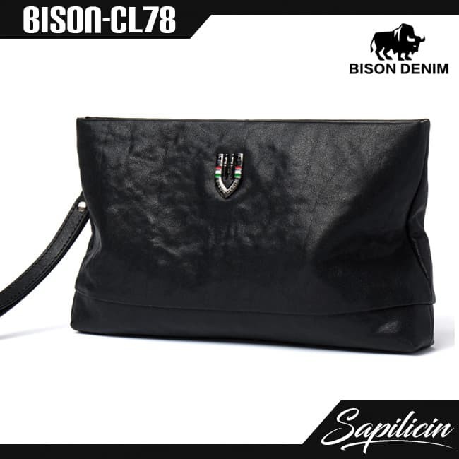 Clutch Kulit Sapi Asli Original Bison Denim Trend Hand Bag BISON-CL78