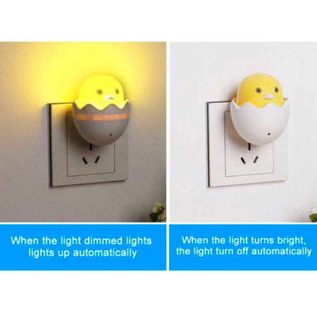 Lampu tidur led tumblr unik sensor deteksi cahaya karakter chicken ayam bisa COD