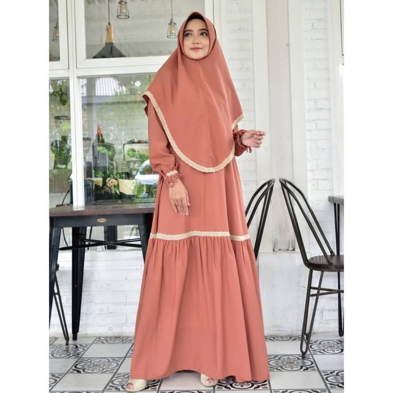 Kameela lace by NG Premium / set gamis syari / gamis modern / gamis simple