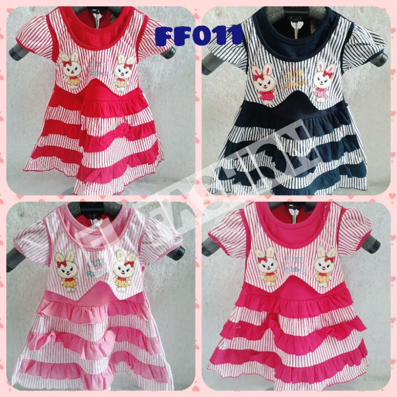 Dress Anak Murah FF011 Baju Anak Usia 6 - 18 bulan / Dress Kekinian / Baju Anak Murah