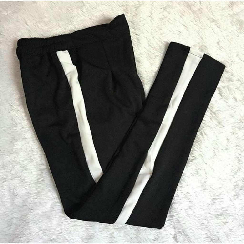 Szara Pants | Celana Panjang ara | Celana ara List Putih | Celana Murah | Celana Polos Side Stipe Pants