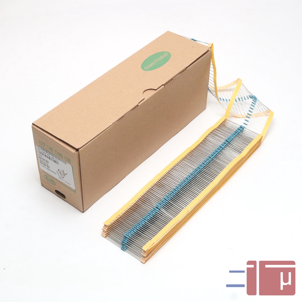 x10 Resistor 18K 1/4W Metal Film 1% Taiwan Kaki Tembaga