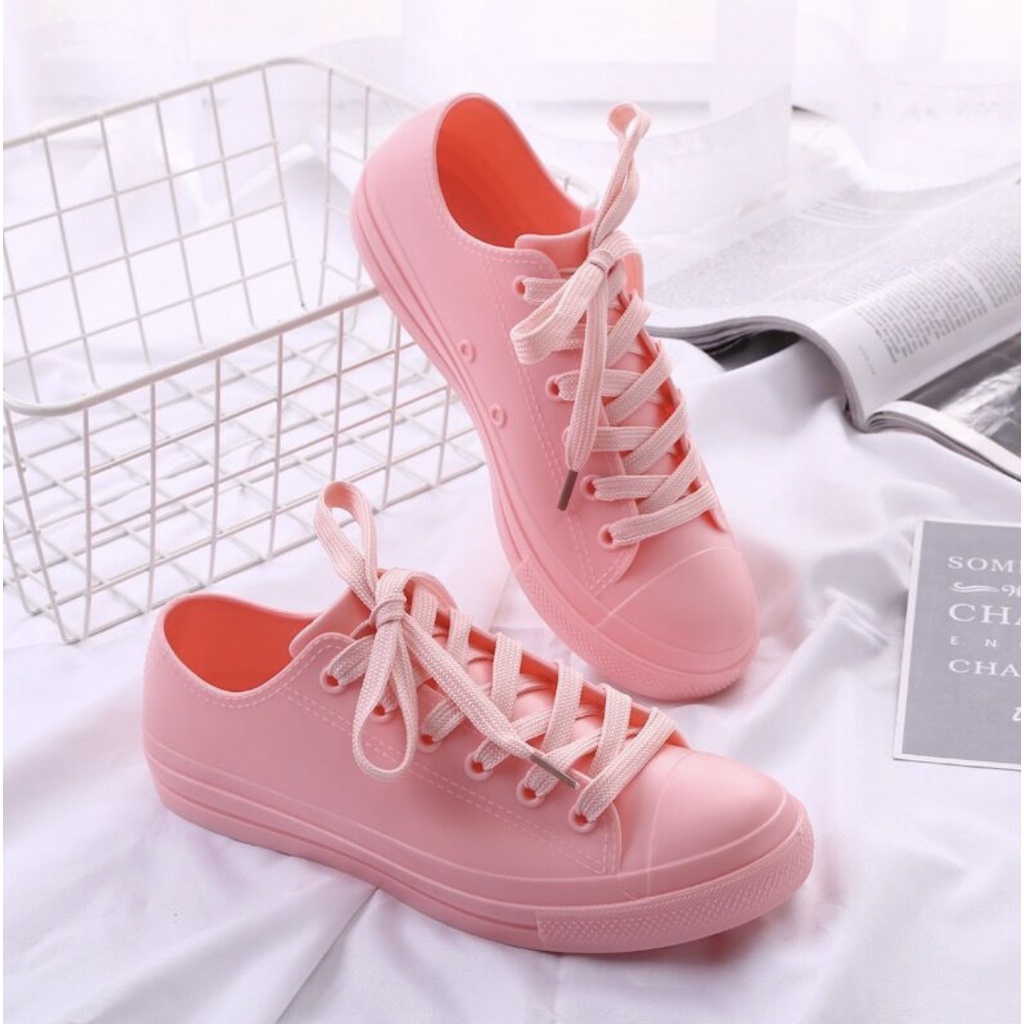 Premier Sepatu Sneakers Jelly Wanita Polos Casual Fashion