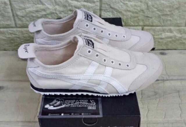  ONITSUKA  TIGER  MEXICO 66 SLIP ON CREAM WHITE 100 ORIGINAL 