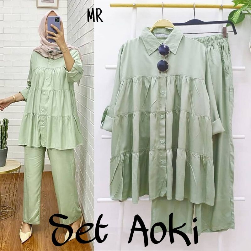 SET CELANA AOKI, TUNIK, MOSCREPE, STELAN, GAMIS, MUSLIM