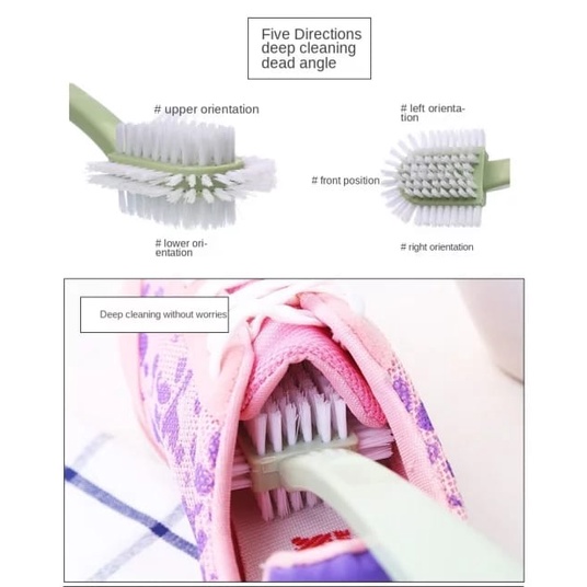 Sikat Berbagai Sisi Serbaguna / Sikat Sepatu Berbagai Sisi / Sikat Sisi Multifungsi / Sikat Sepatu Sendal / Sikat Multifungsi