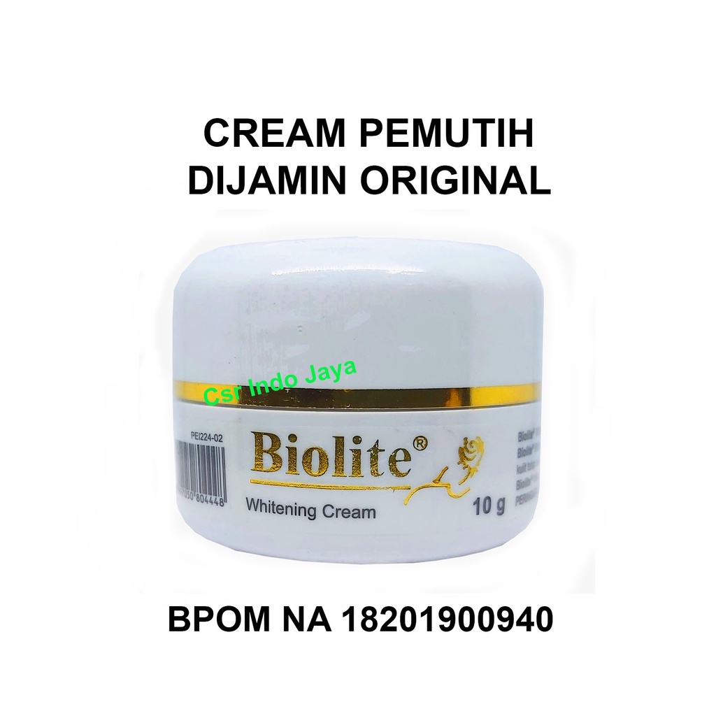 Biolite Whitening Cream 10 gr / Krim flek / Cream Pemutih Wajah Aman