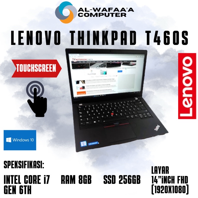 LAPTOP LENOVO THINKPAD T460s CORE I7 RAM 8GB - SSD 256GB