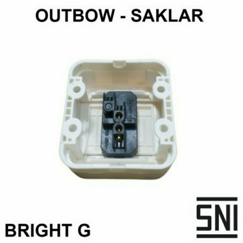 Saklar Engkel / Seri / Stop Kontak  switch IB Inbow / Tanam OB Outbow / Tempel BG Bright G Standart  SNI