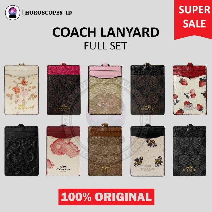 

NEW SALE ID CARD HOLDER / LANYARD / NAME TAG HOLDER - GANTUNGAN COACH ORIGINAL SALE