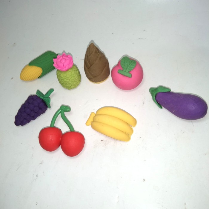 

PENGHAPUS MOTIF SAYURAN DAN BUAH 4 PCS BARBIE LUCU DAN UNIK