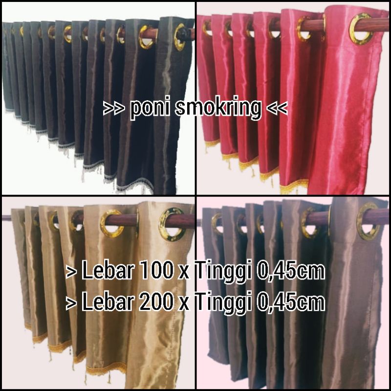 Poni smokring warna / gorden poni smokring atas pintu / gorden poni roster minimalis