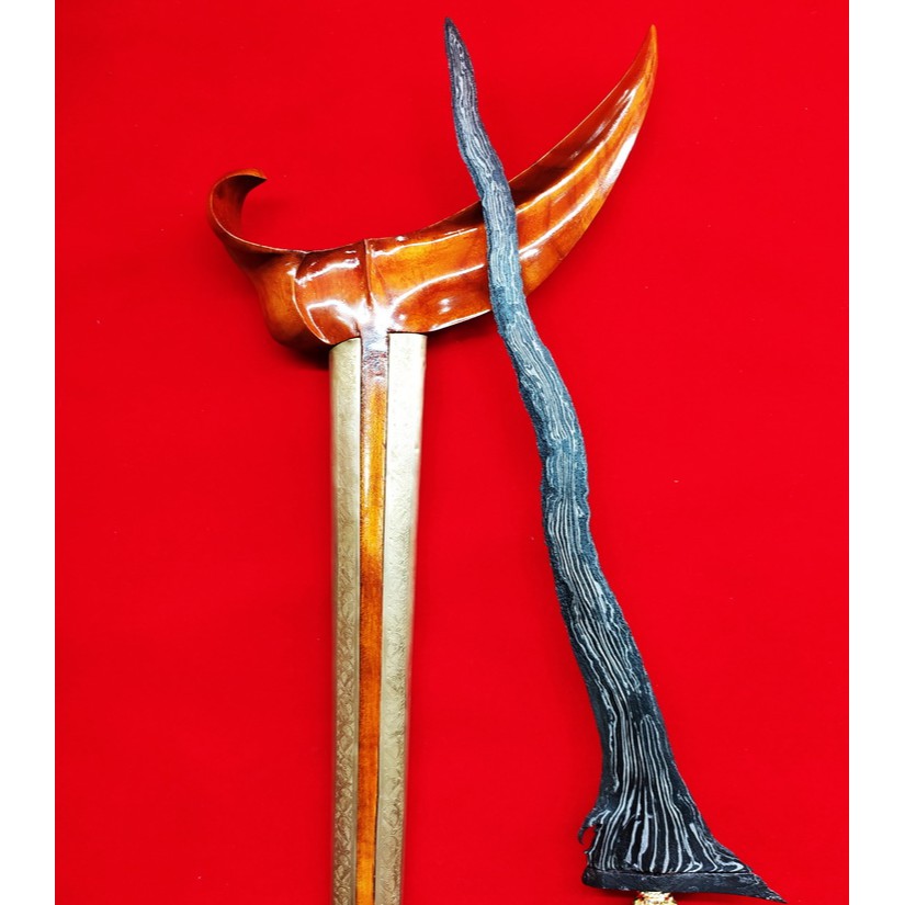 Keris Carubuk Luk 7 Asli Blambangan Sepuh Pamor Singkir Shopee Indonesia