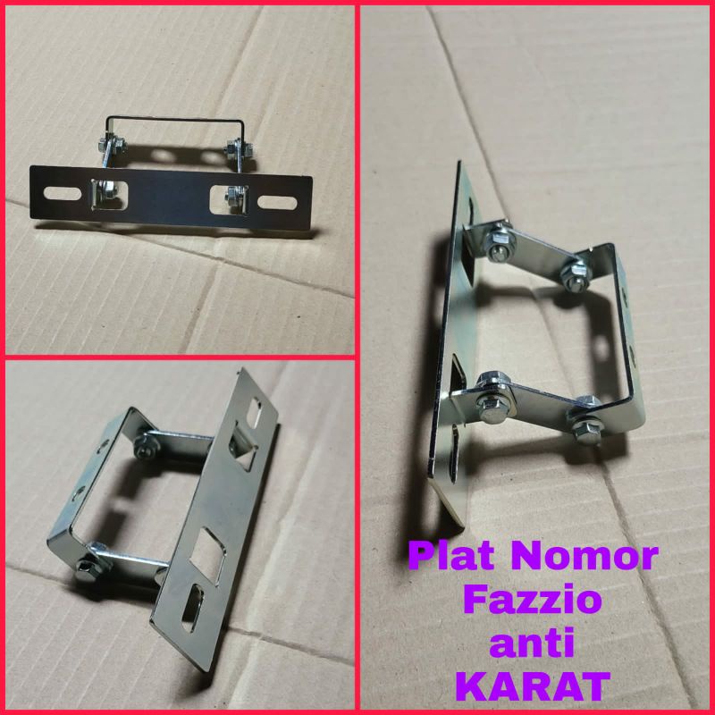 breket dudukan plat nomor yamaha FAZZIO 125 anti karat adjuttable