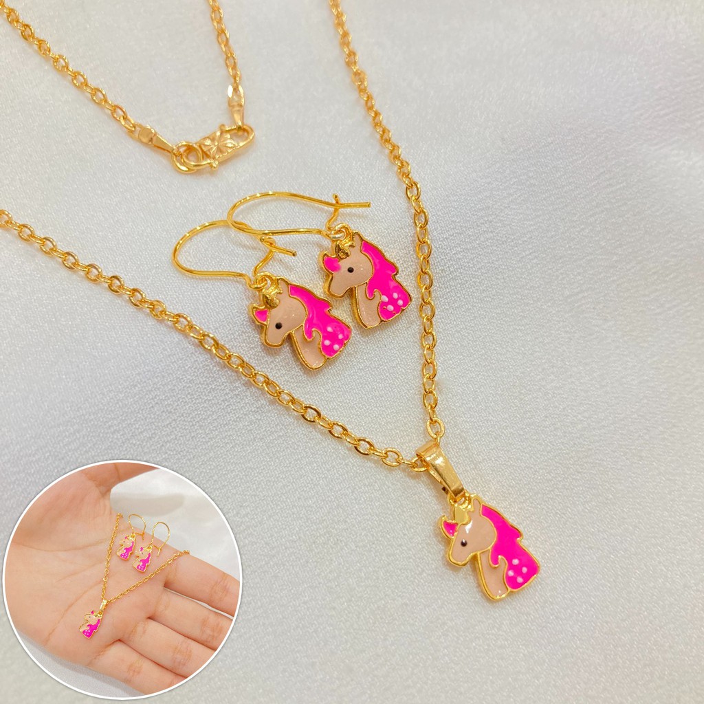 Set Kalung Anak Unicorn Cat Lapis Emas Aksesoris SPA-13