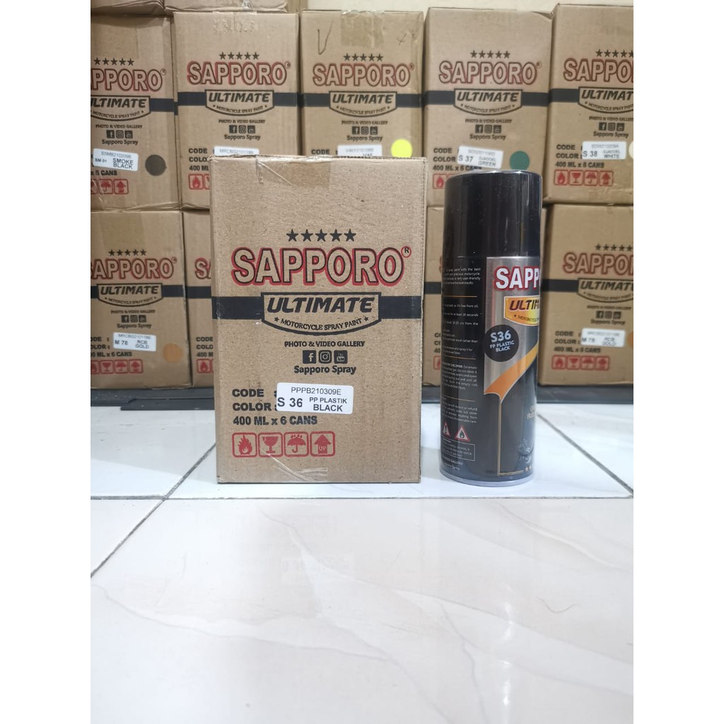 Cat Semprot Sapporo Ultimate S36 Pp Plastik Black