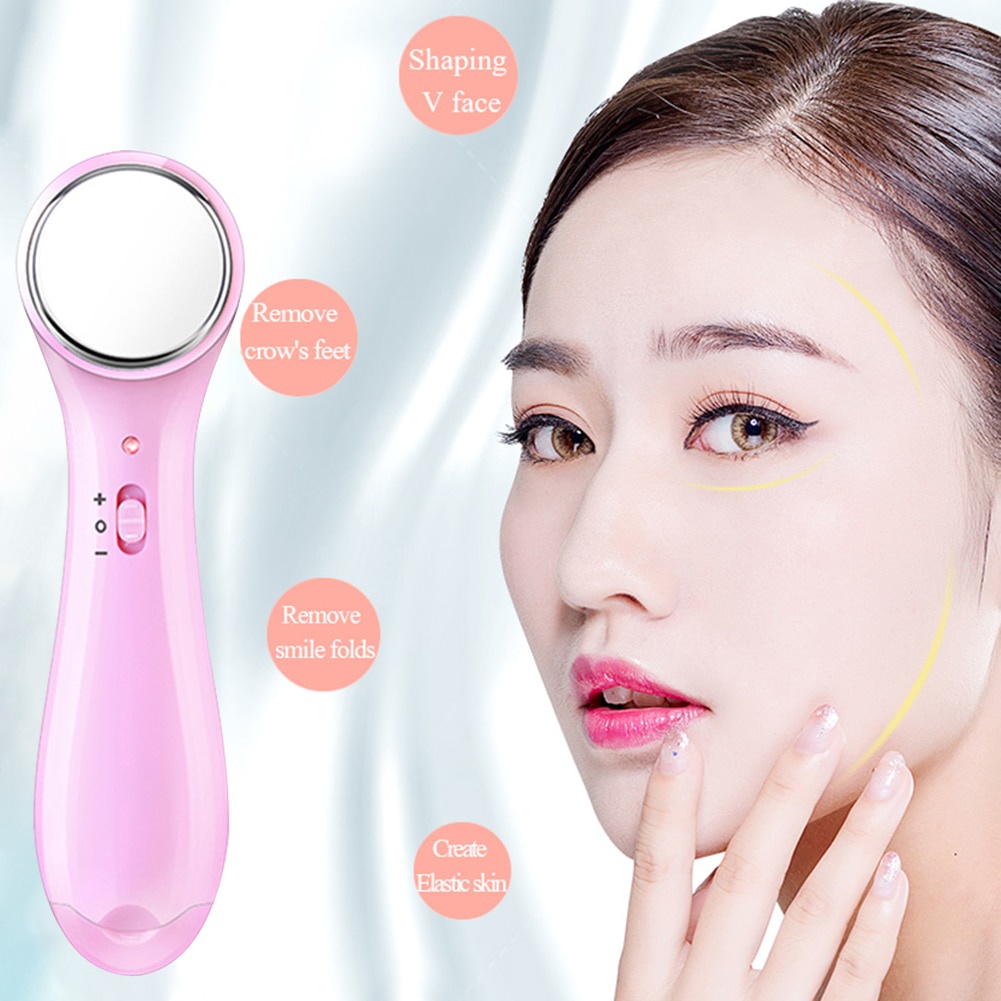 Setrika wajah muka Ultrasonic Ion Cleansing Beauty Import Face Care anti aging penuaan kecantikan / Ultrasonic Ion Face Lift Facial Beauty Device Skin Care Facial Massager Facial Cleansing Instrument Lift Device Massage