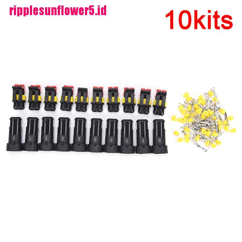 10 Pcs Seal Kabel Listrik Mobil 2 Pin Anti Air