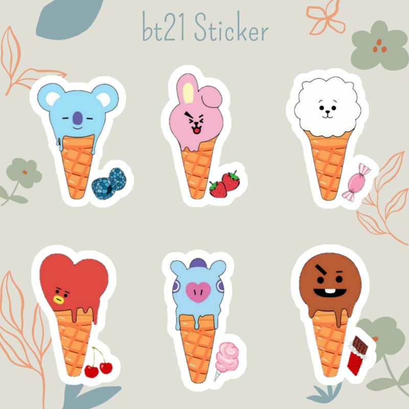 bt21 sticker | cetak sticker murah | kpop sticker