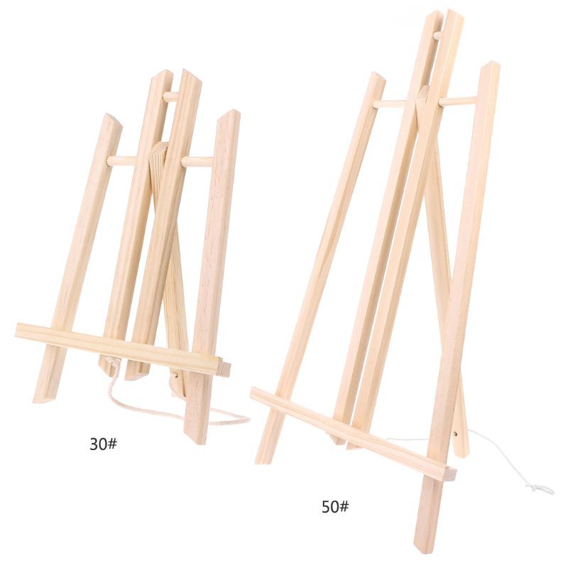 

Free Ongkir ya Top Quality 30cm Wood Easel Advertisement Exhibition Display Shelf Holder Studio